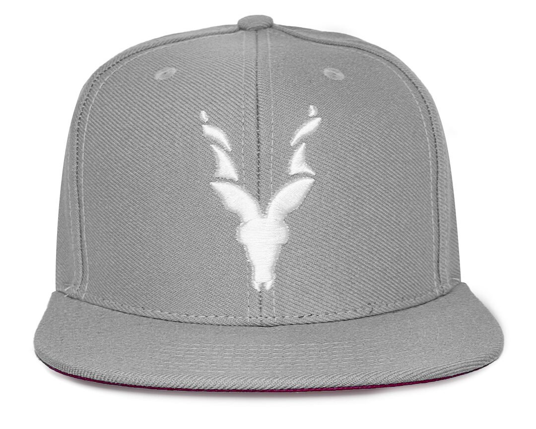 Boné Aba Reta Cinza SnapBack Prior Contra Aba Vermelha
